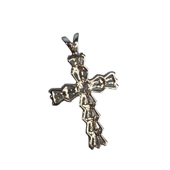 Sterling Silver Cubic Zirconia Cross Pendant 1.5" By DBJ Dee Berkley Jewelry - Picture 4 of 6